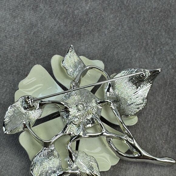 Sarah Coventry Vintage Brooch & Clip Earrings Flower Enamel - Picture 7 of 8